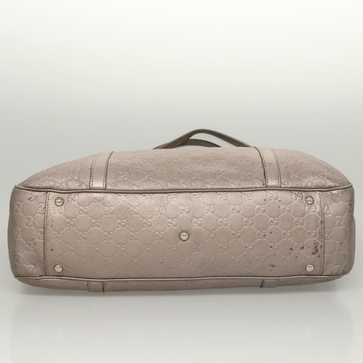 GUCCI GG Canvas Guccissima GG Twins Bag Leather Purple Silver 232956 Auth 119708