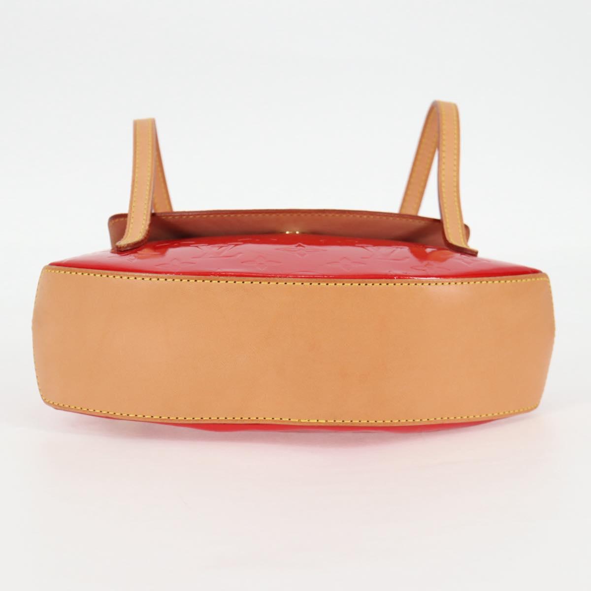 LOUIS VUITTON Vernis Biscayne Bay PM Shoulder Bag Red M91291 LV Auth 119730A