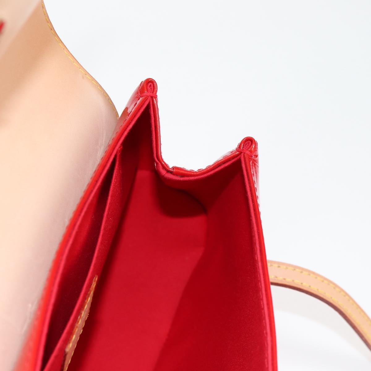 LOUIS VUITTON Vernis Biscayne Bay PM Shoulder Bag Red M91291 LV Auth 119730A