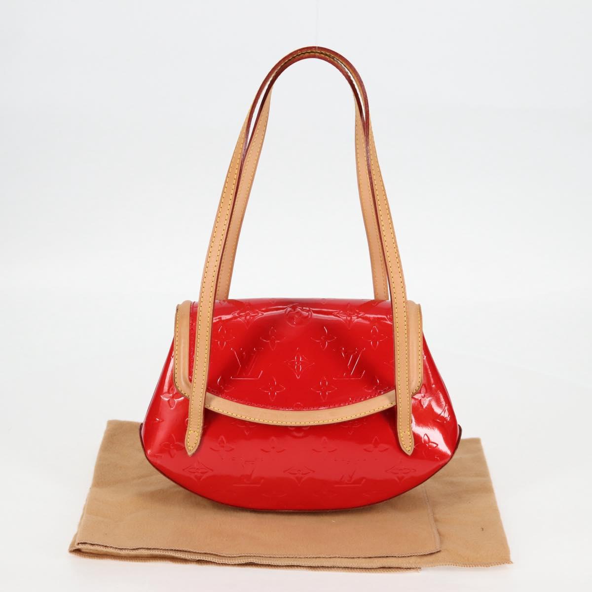 LOUIS VUITTON Vernis Biscayne Bay PM Shoulder Bag Red M91291 LV Auth 119730A