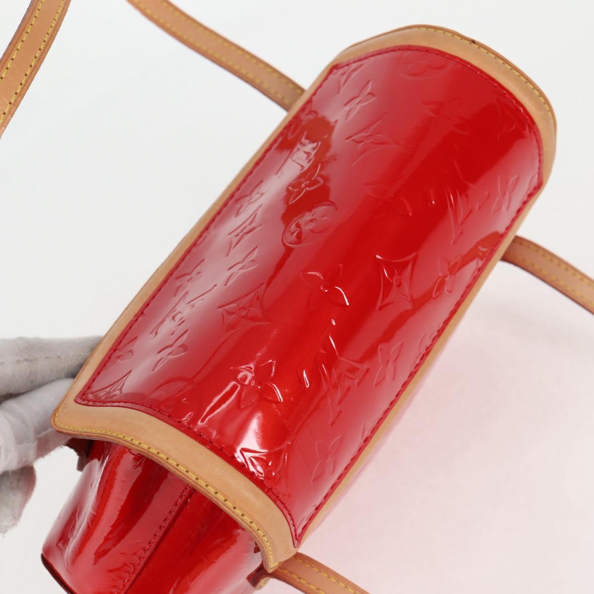LOUIS VUITTON Vernis Biscayne Bay PM Shoulder Bag Red M91291 LV Auth 119730A