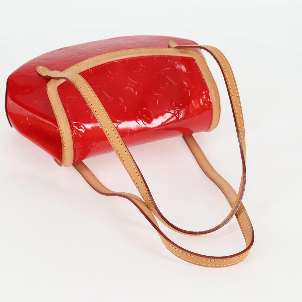 LOUIS VUITTON Vernis Biscayne Bay PM Shoulder Bag Red M91291 LV Auth 119730A