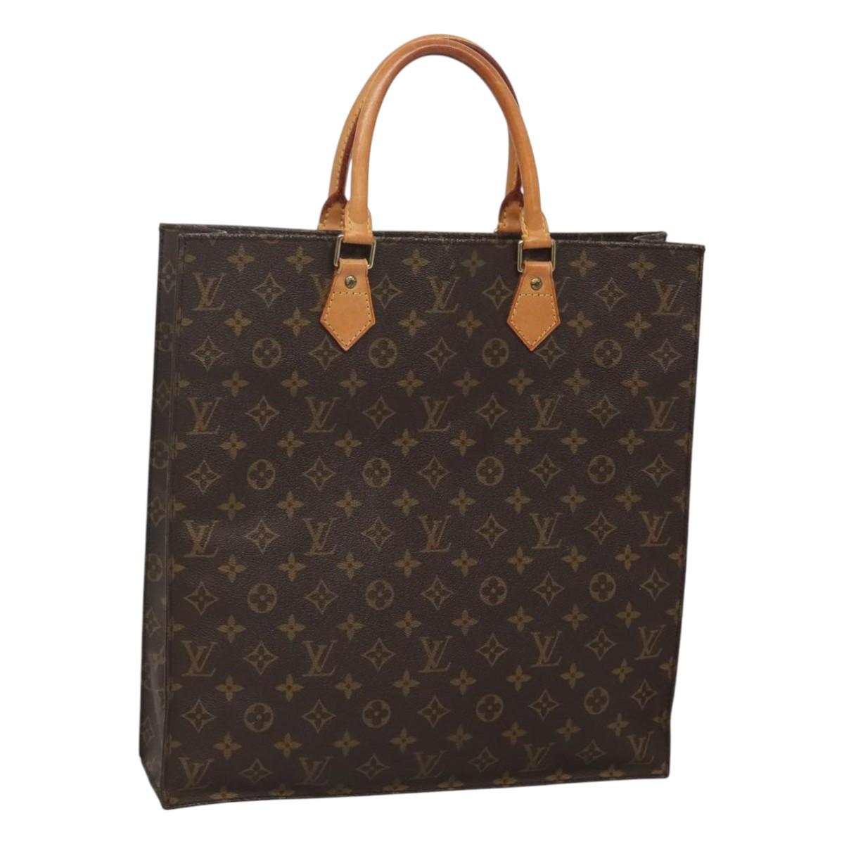 LOUIS VUITTON Monogram Sac Plat Hand Bag M51140 LV Auth 119745