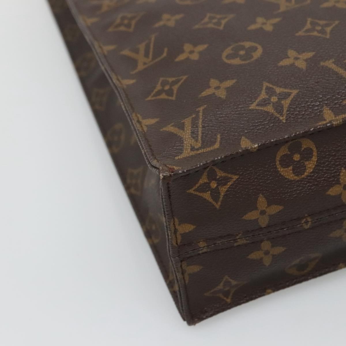 LOUIS VUITTON Monogram Sac Plat Hand Bag M51140 LV Auth 119745