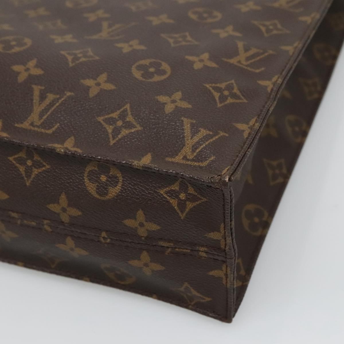 LOUIS VUITTON Monogram Sac Plat Hand Bag M51140 LV Auth 119745