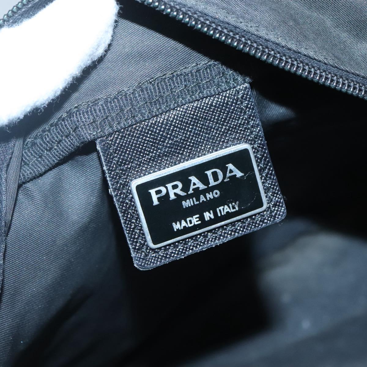 PRADA Hand Bag Nylon Black Auth 119749