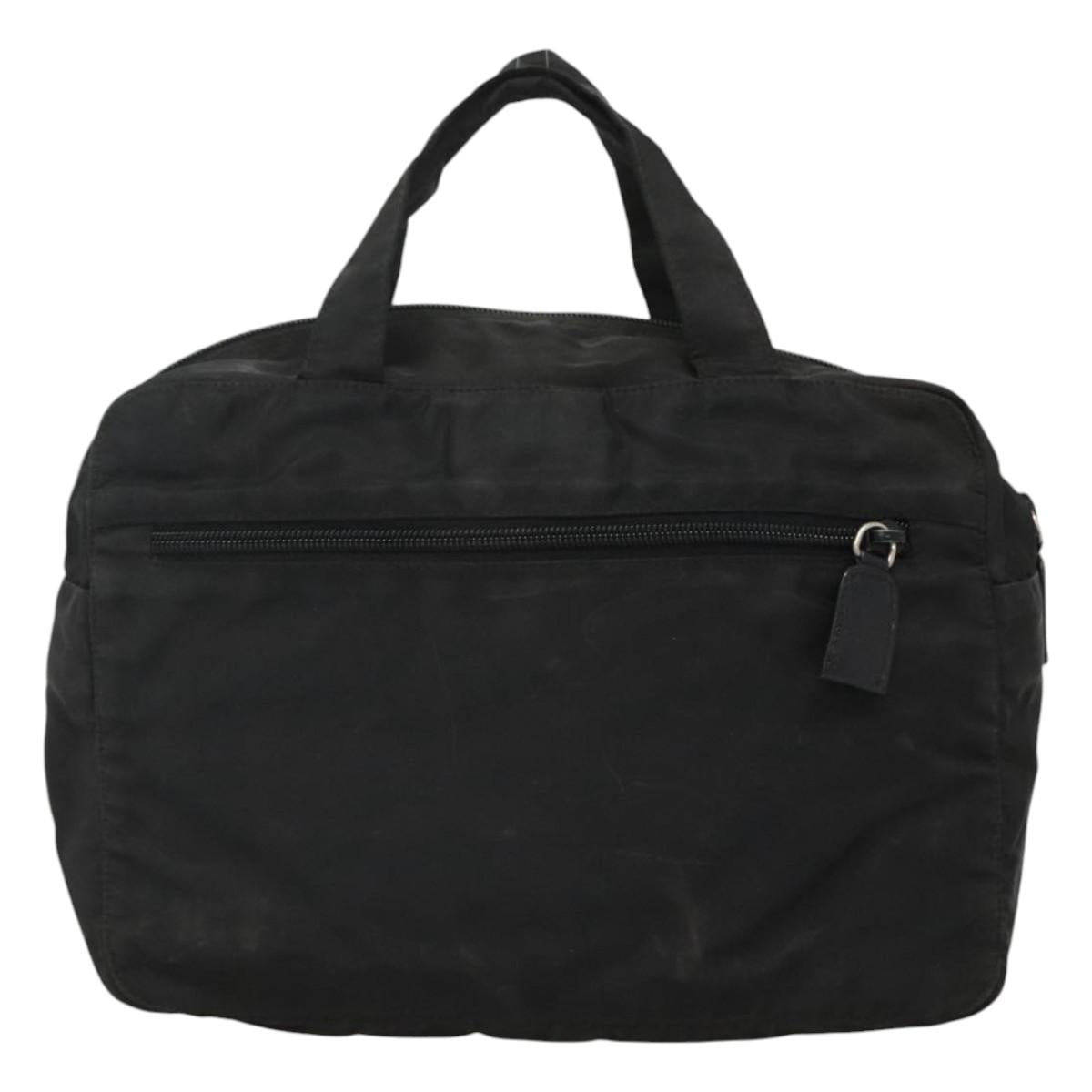 PRADA Hand Bag Nylon Black Auth 119749