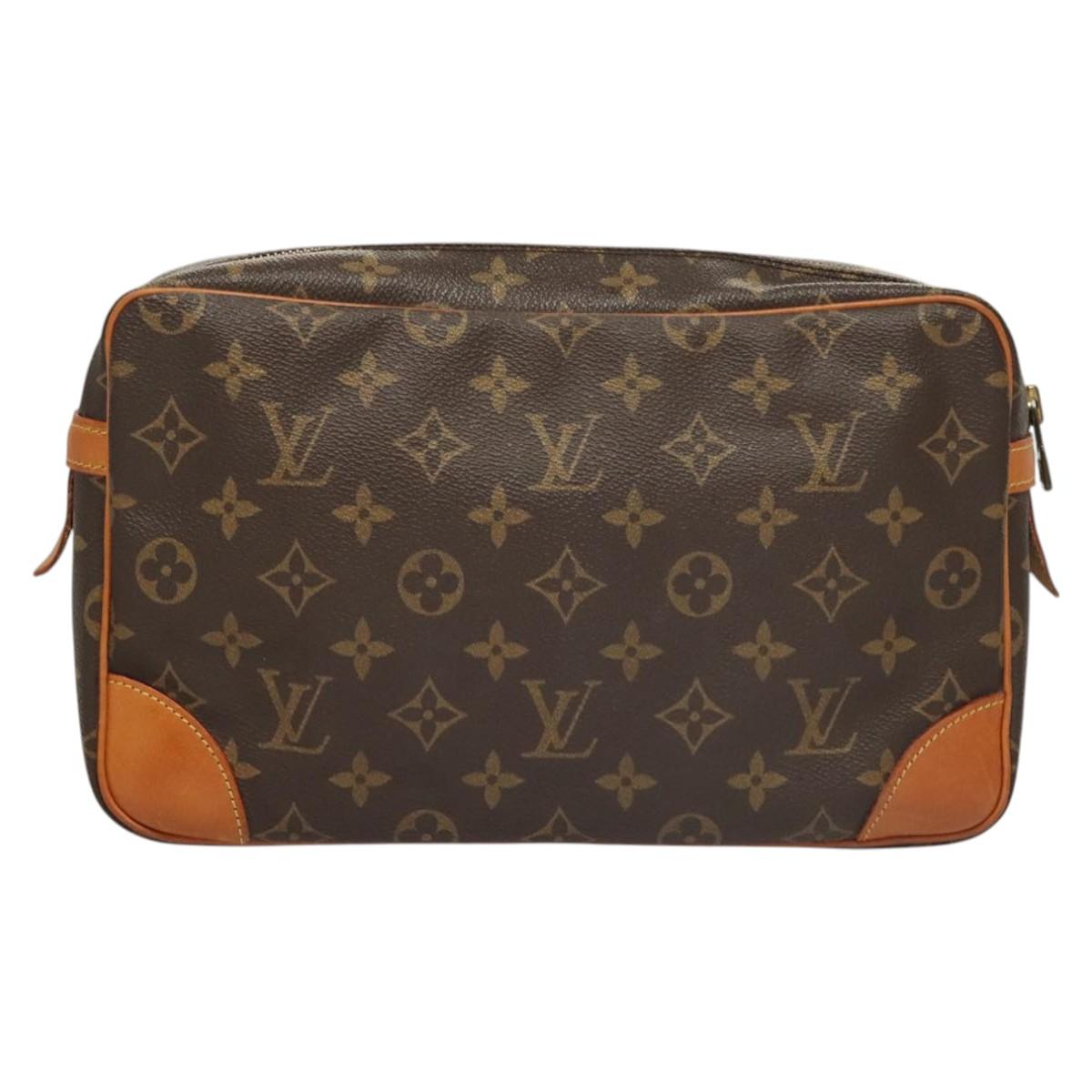 LOUIS VUITTON Monogram Compiegne 28 Clutch Bag M51845 LV Auth 119755