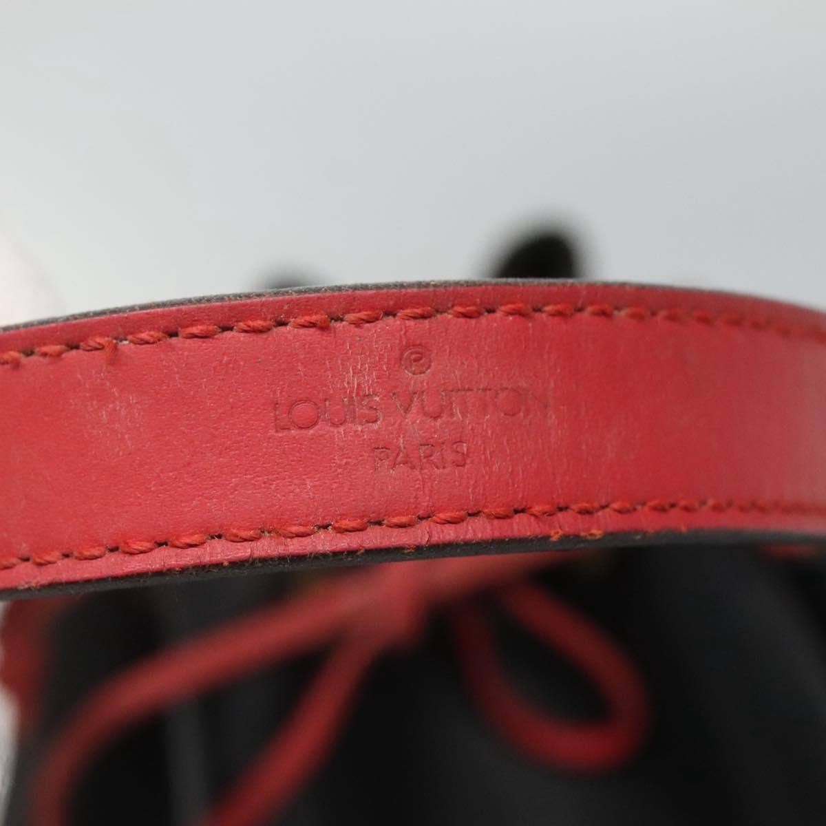 LOUIS VUITTON Epi Noe Shoulder Bag Bicolor Black Red M44017 LV Auth 119756