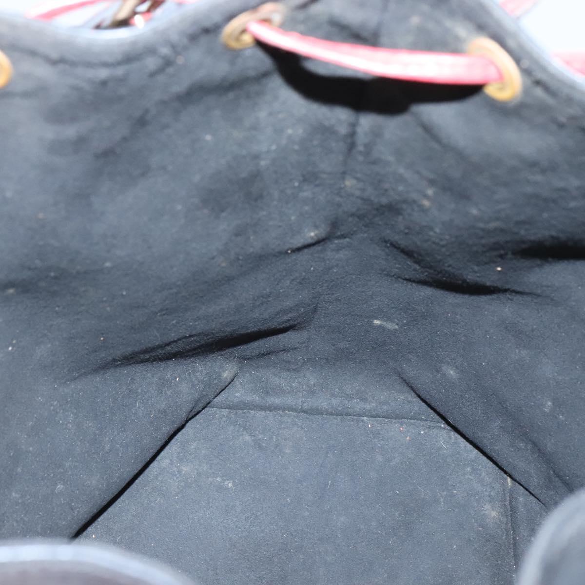 LOUIS VUITTON Epi Noe Shoulder Bag Bicolor Black Red M44017 LV Auth 119756