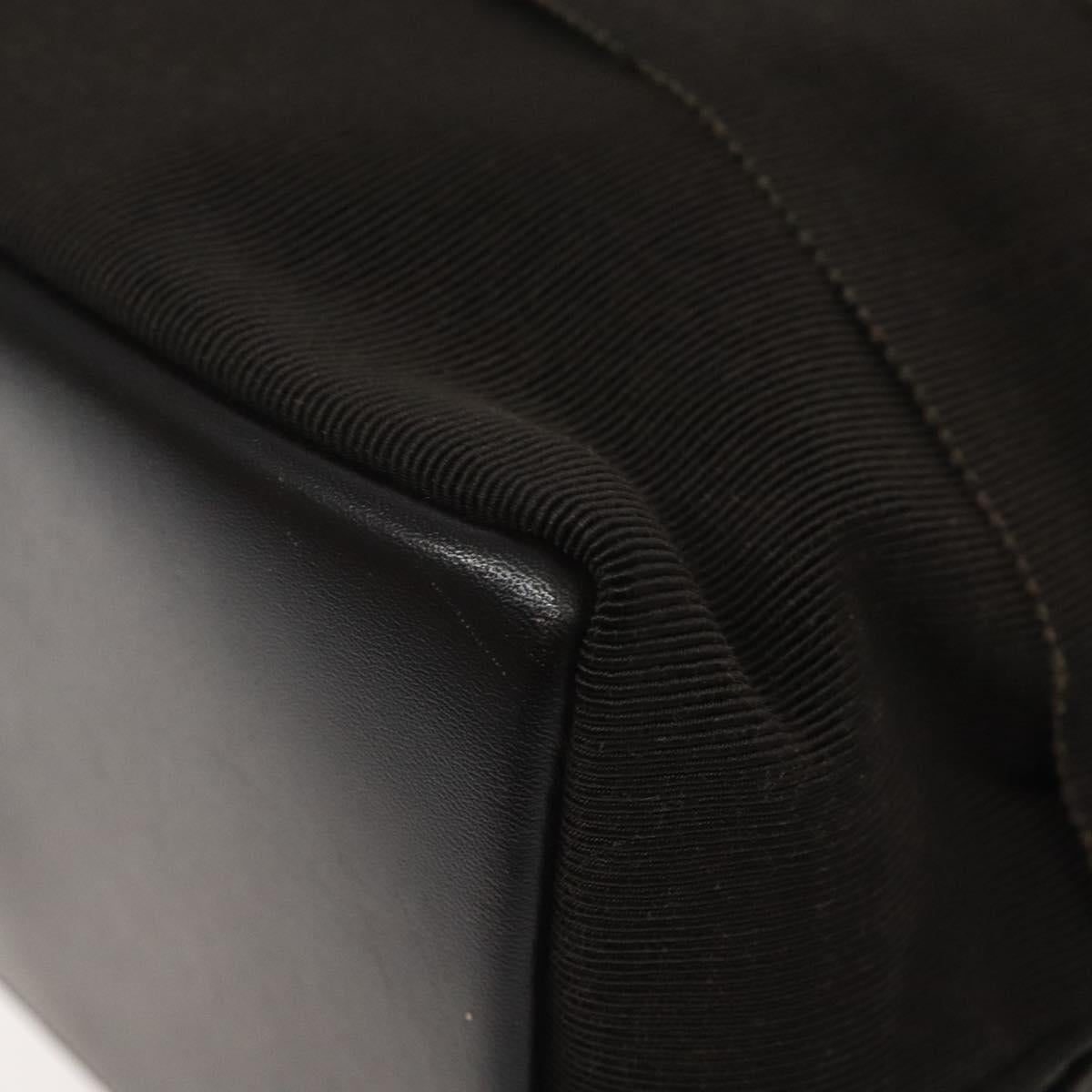 Salvatore Ferragamo Vala Hand Bag Canvas Dark Brown Gold Auth 119792