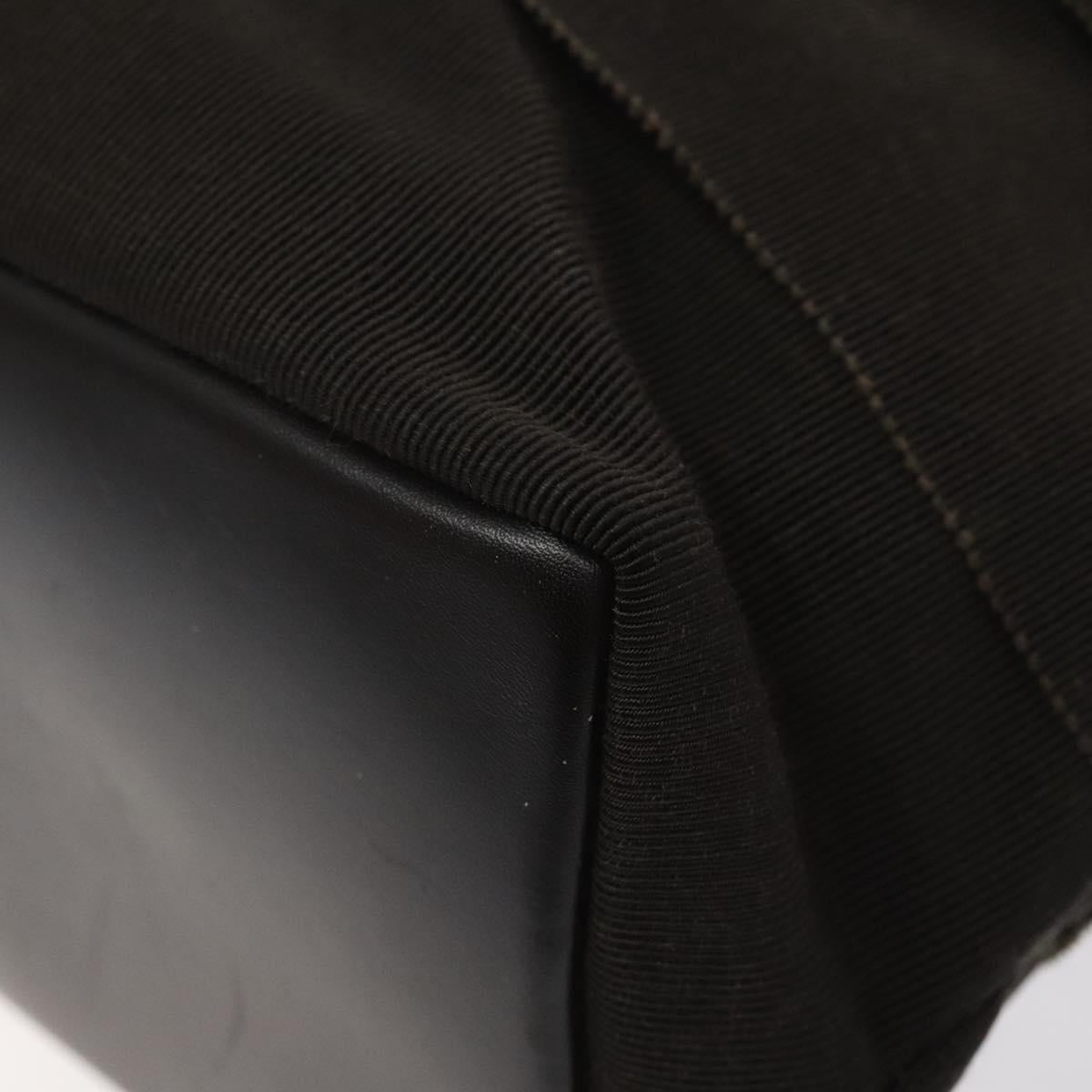 Salvatore Ferragamo Vala Hand Bag Canvas Dark Brown Gold Auth 119792