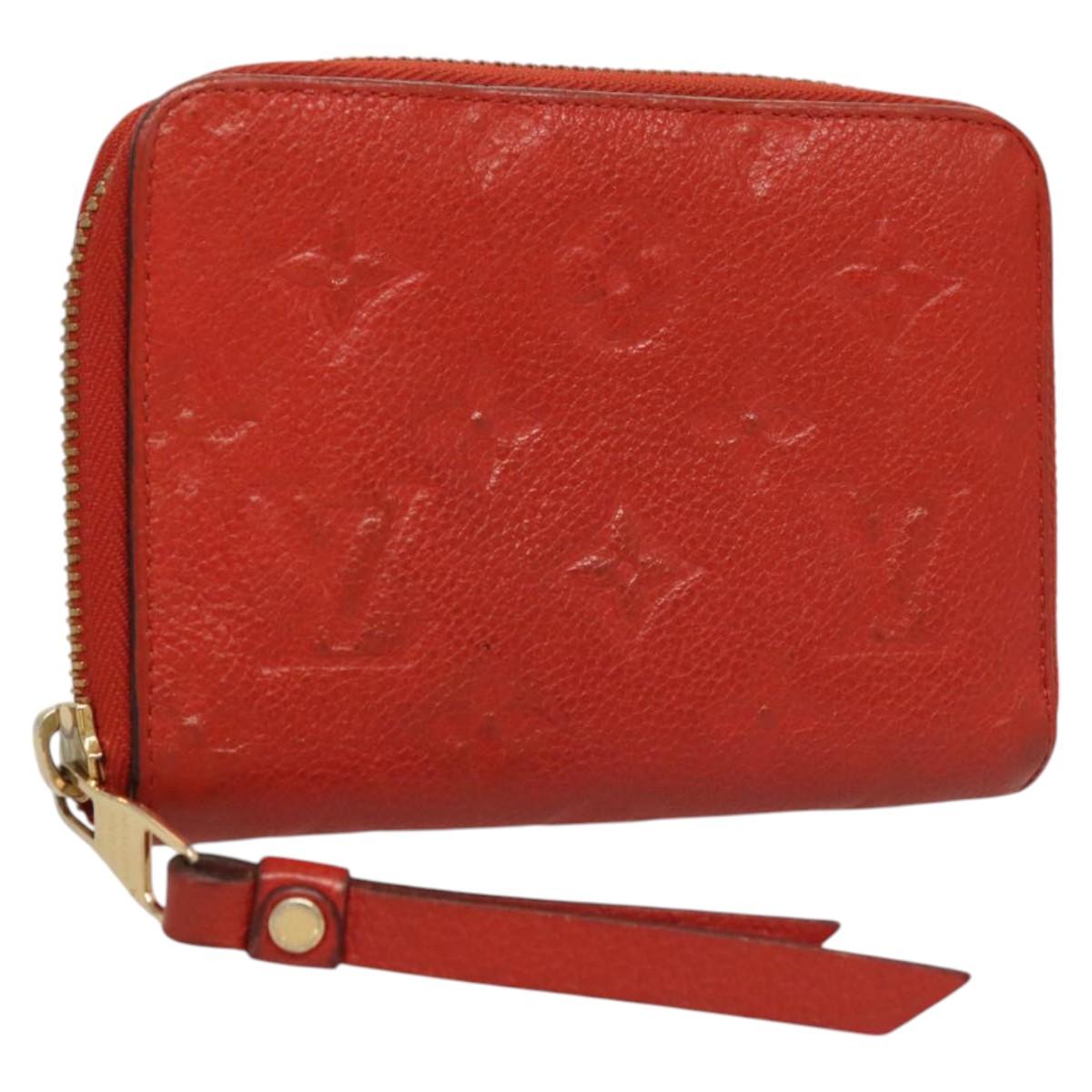 LOUIS VUITTON Monogra Empreinte Portefeuille Wallet Orange M60295 LV Auth 119795
