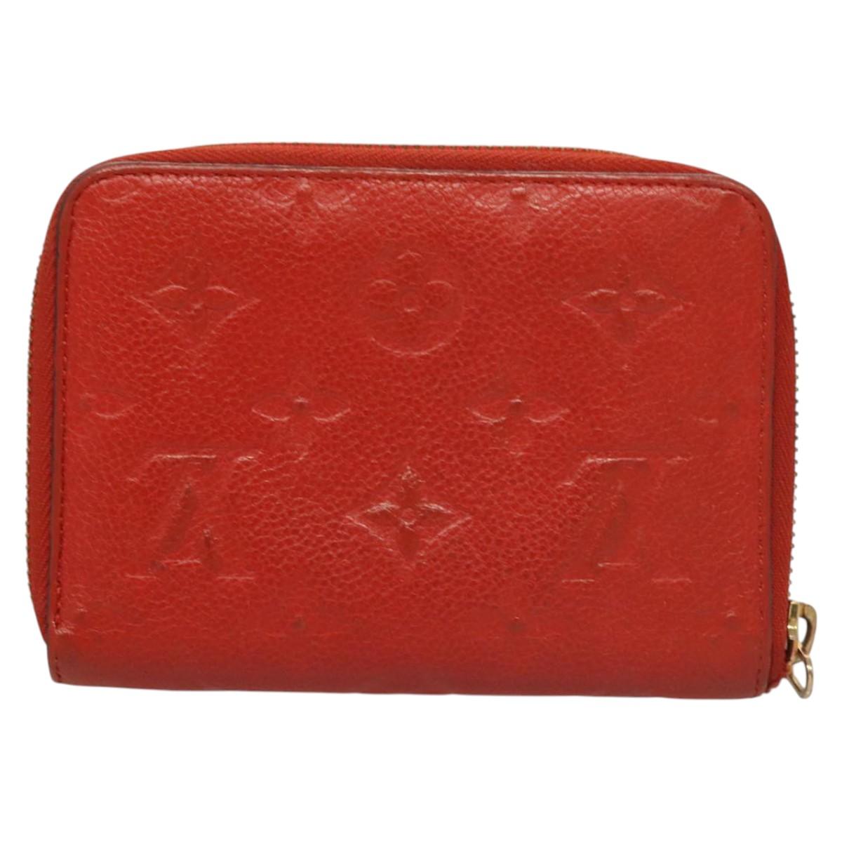 LOUIS VUITTON Monogra Empreinte Portefeuille Wallet Orange M60295 LV Auth 119795