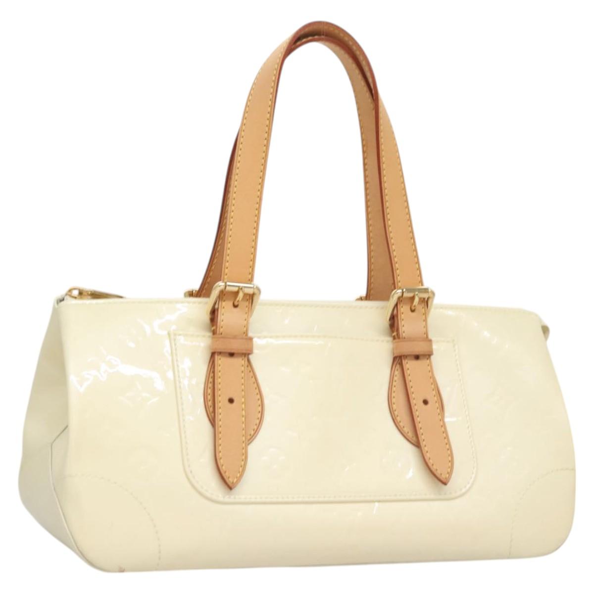 LOUIS VUITTON Monogram Vernis Rosewood Avenue Hand Bag Perle M93508 Auth 119811