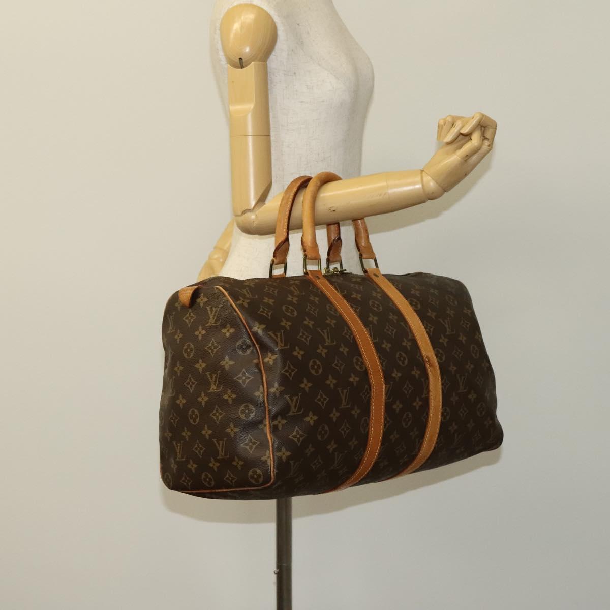 LOUIS VUITTON Monogram Keepall 45 Boston Bag M41428 LV Auth 119817