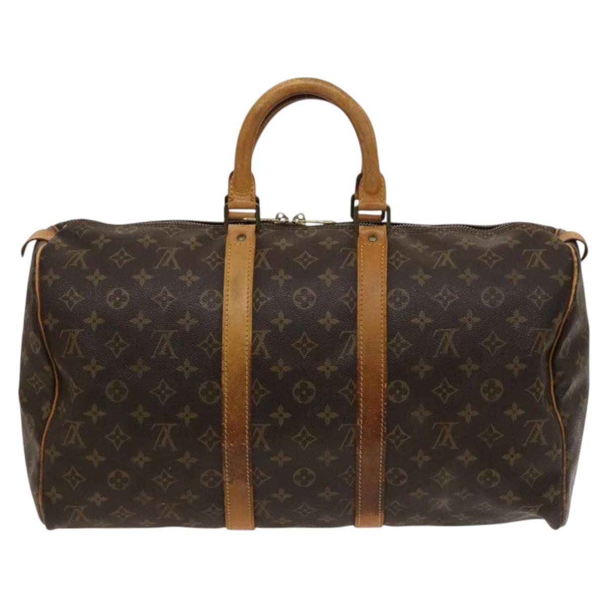 LOUIS VUITTON Monogram Keepall 45 Boston Bag M41428 LV Auth 119817