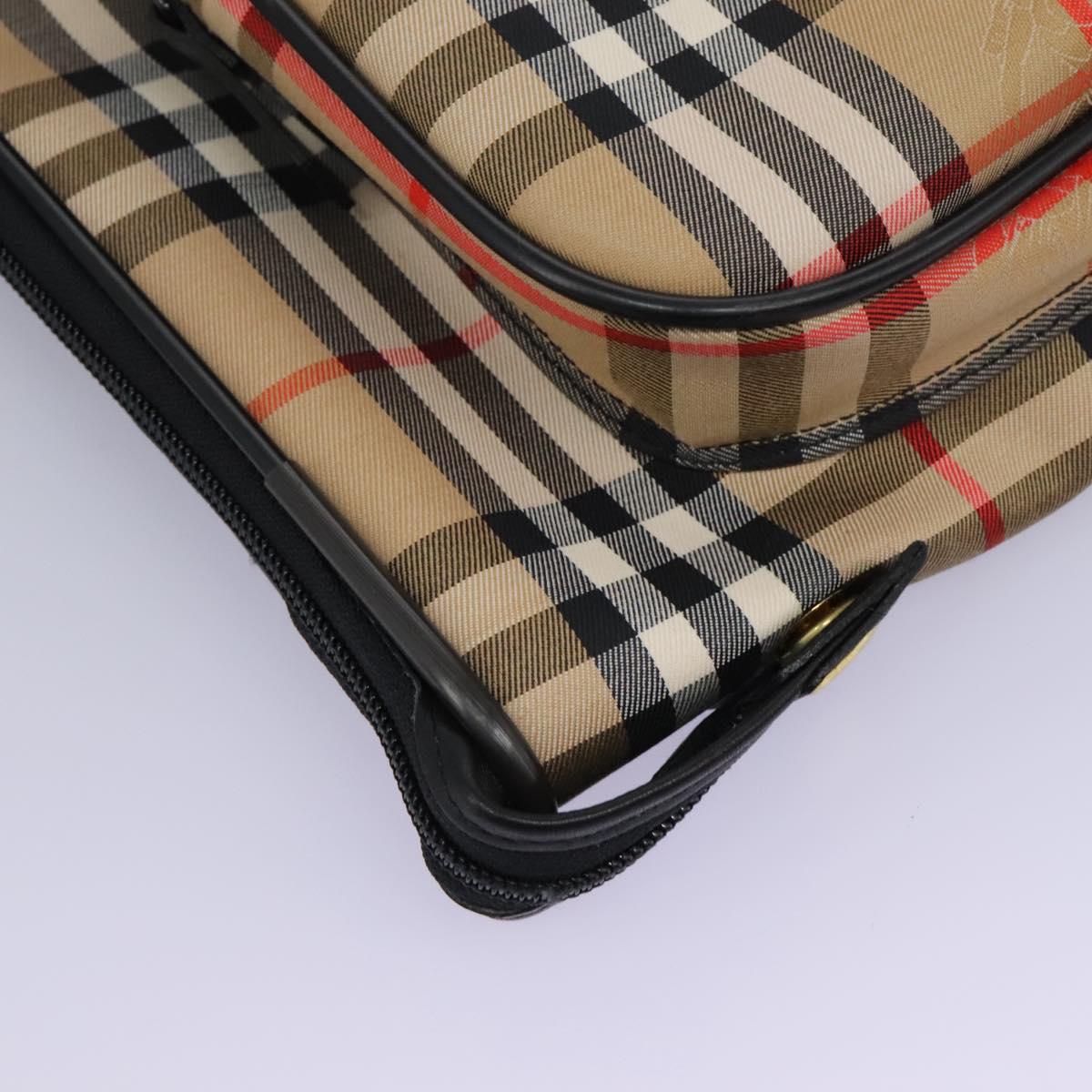 Burberrys Nova Check Garment Cover Canvas Beige Gold Auth 119821