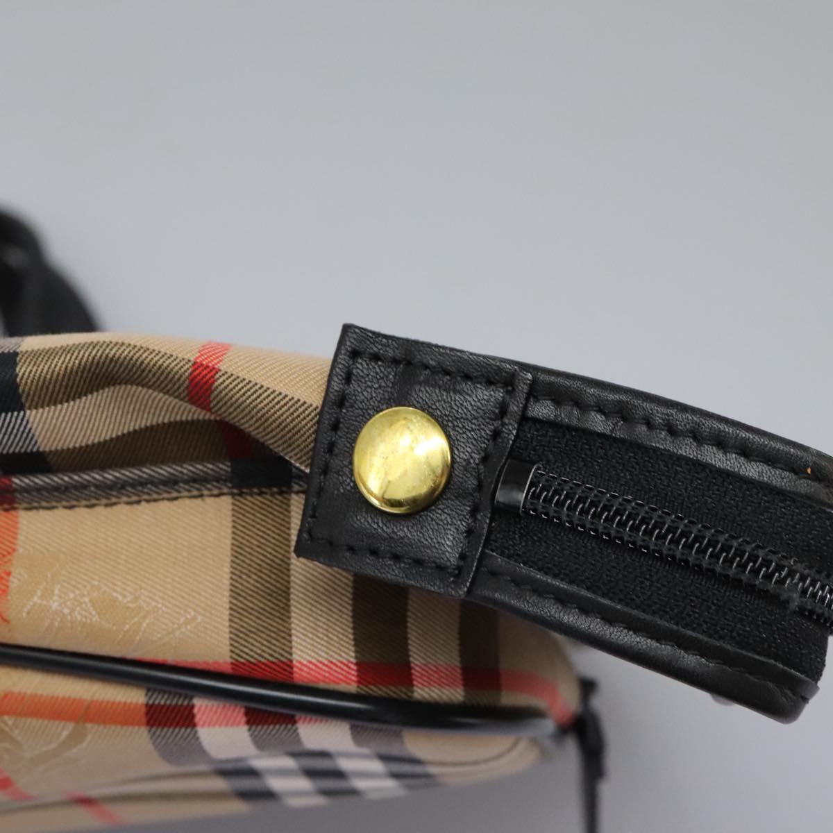 Burberrys Nova Check Garment Cover Canvas Beige Gold Auth 119821