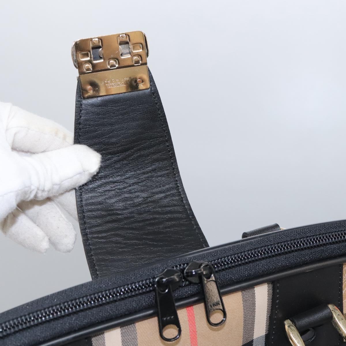 Burberrys Nova Check Garment Cover Canvas Beige Gold Auth 119821