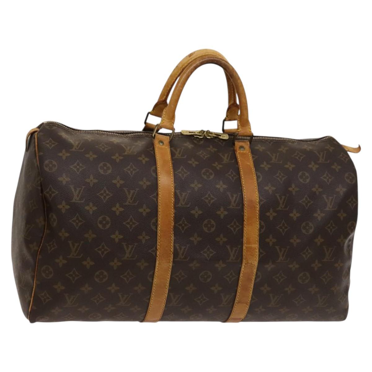 LOUIS VUITTON Monogram Keepall 50 Boston Bag M41426 LV Auth 119826