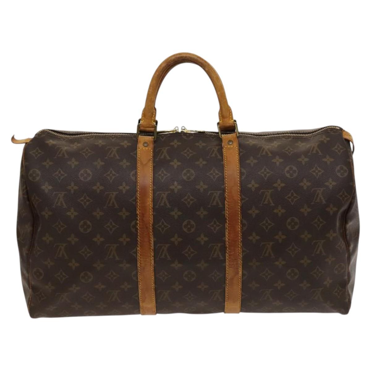 LOUIS VUITTON Monogram Keepall 50 Boston Bag M41426 LV Auth 119826