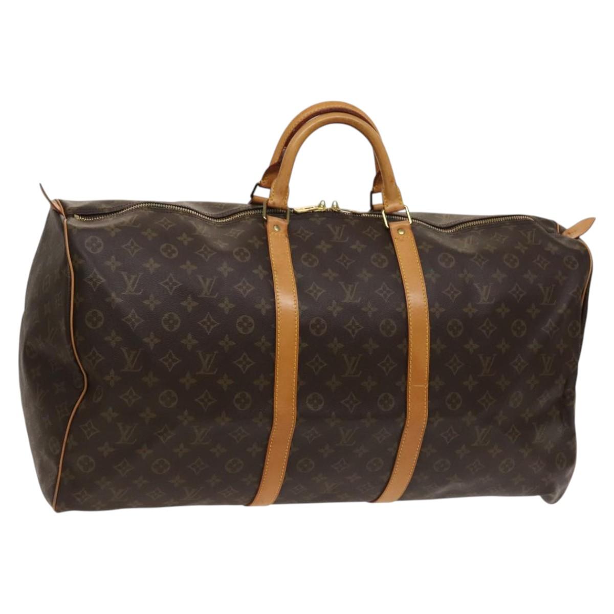 LOUIS VUITTON Monogram Keepall 60 Boston Bag M41422 LV Auth 119828