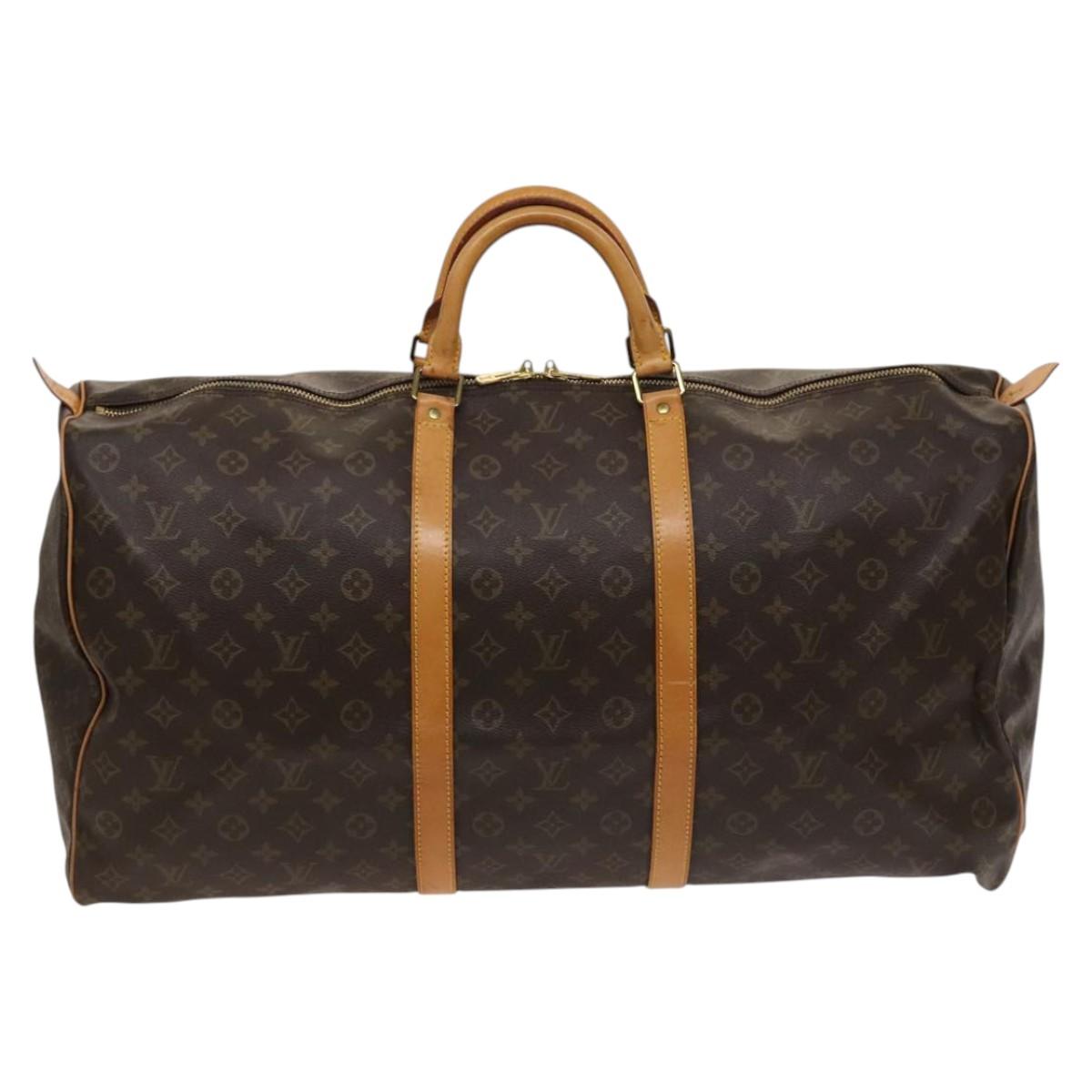 LOUIS VUITTON Monogram Keepall 60 Boston Bag M41422 LV Auth 119828