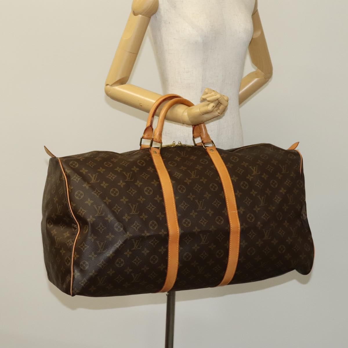 LOUIS VUITTON Monogram Keepall 60 Boston Bag M41422 LV Auth 119828