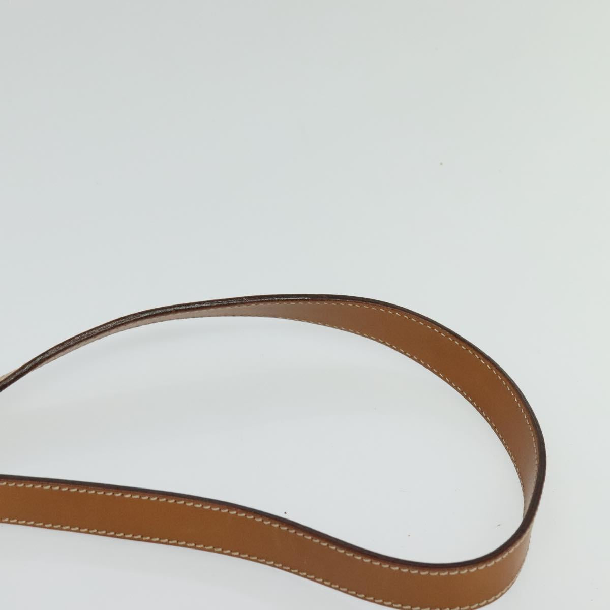 CELINE Macadam Canvas Shoulder Bag PVC Leather Brown Gold Auth 119835