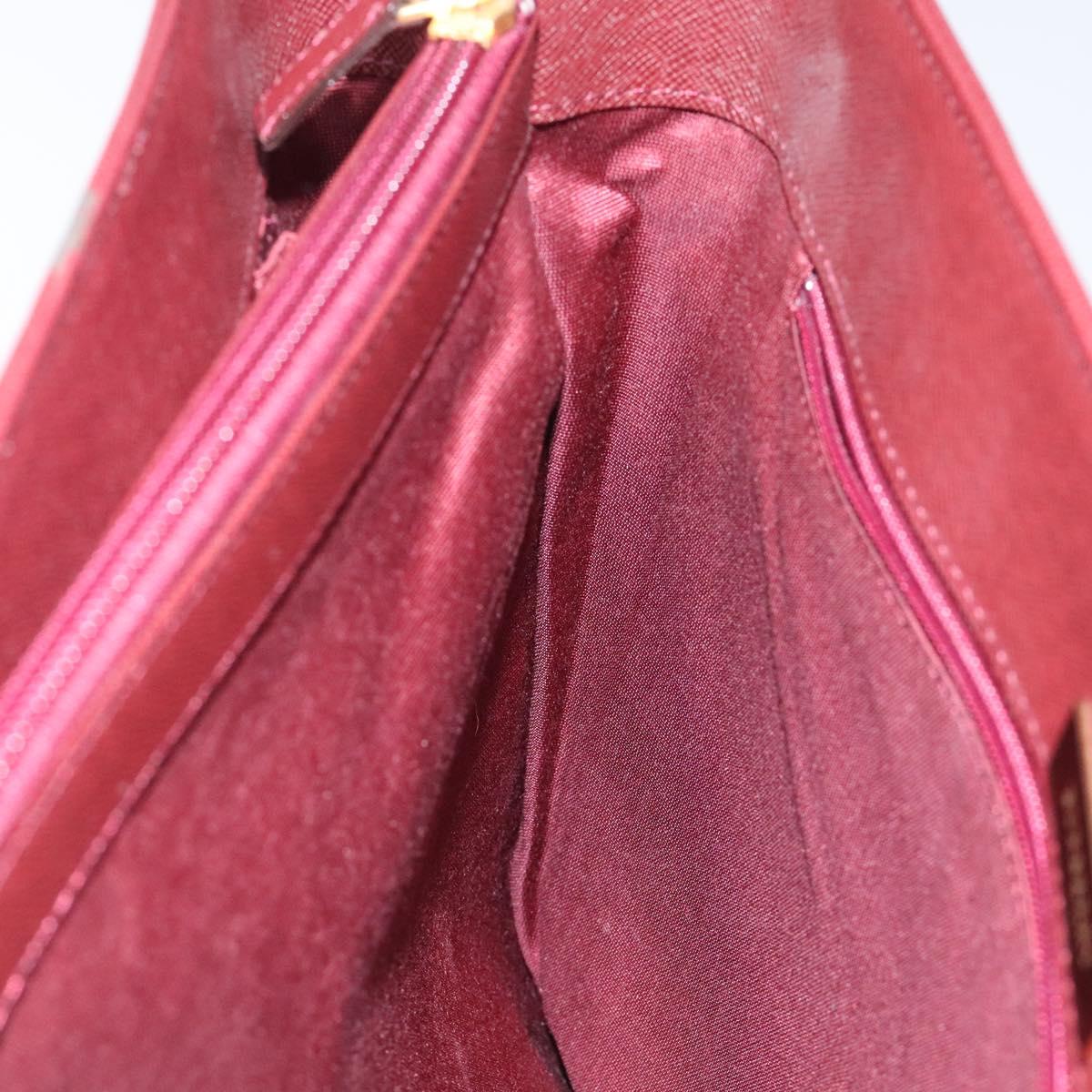 BURBERRY Nova Check Hand Bag Canvas Beige Gold Auth 119890