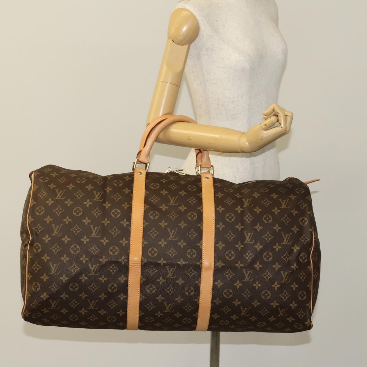LOUIS VUITTON Monogram Keepall Bandouliere 60 Boston Bag M41412 LV Auth 119895A