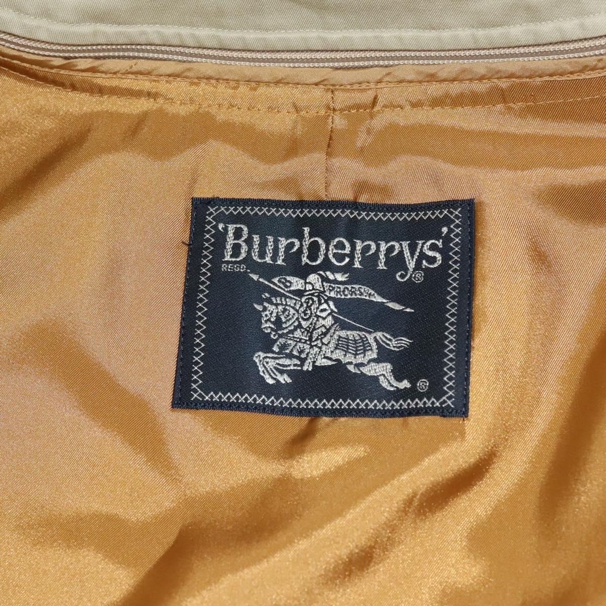 Burberrys Trench Coat Cotton Beige Auth 119945