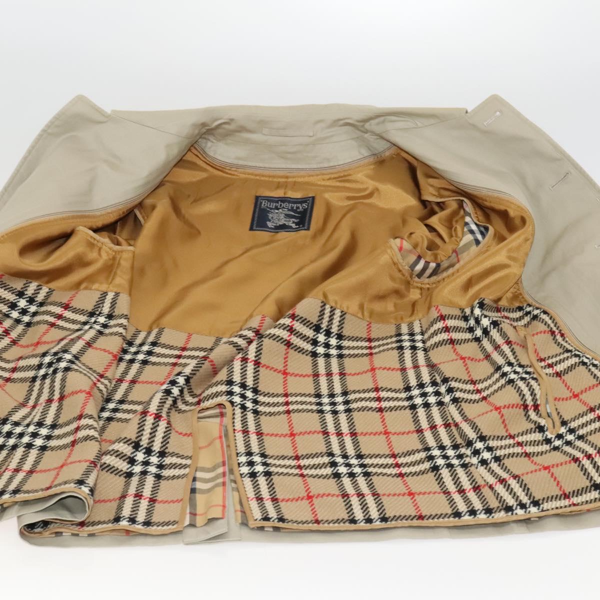 Burberrys Trench Coat Cotton Beige Auth 119945