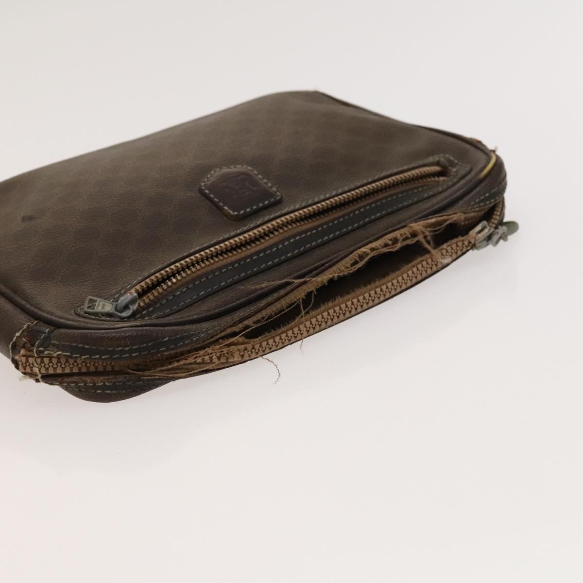 Salvatore Ferragamo Celine Macadam Canvas Bag PVC 3Set Brown Black Auth 119946