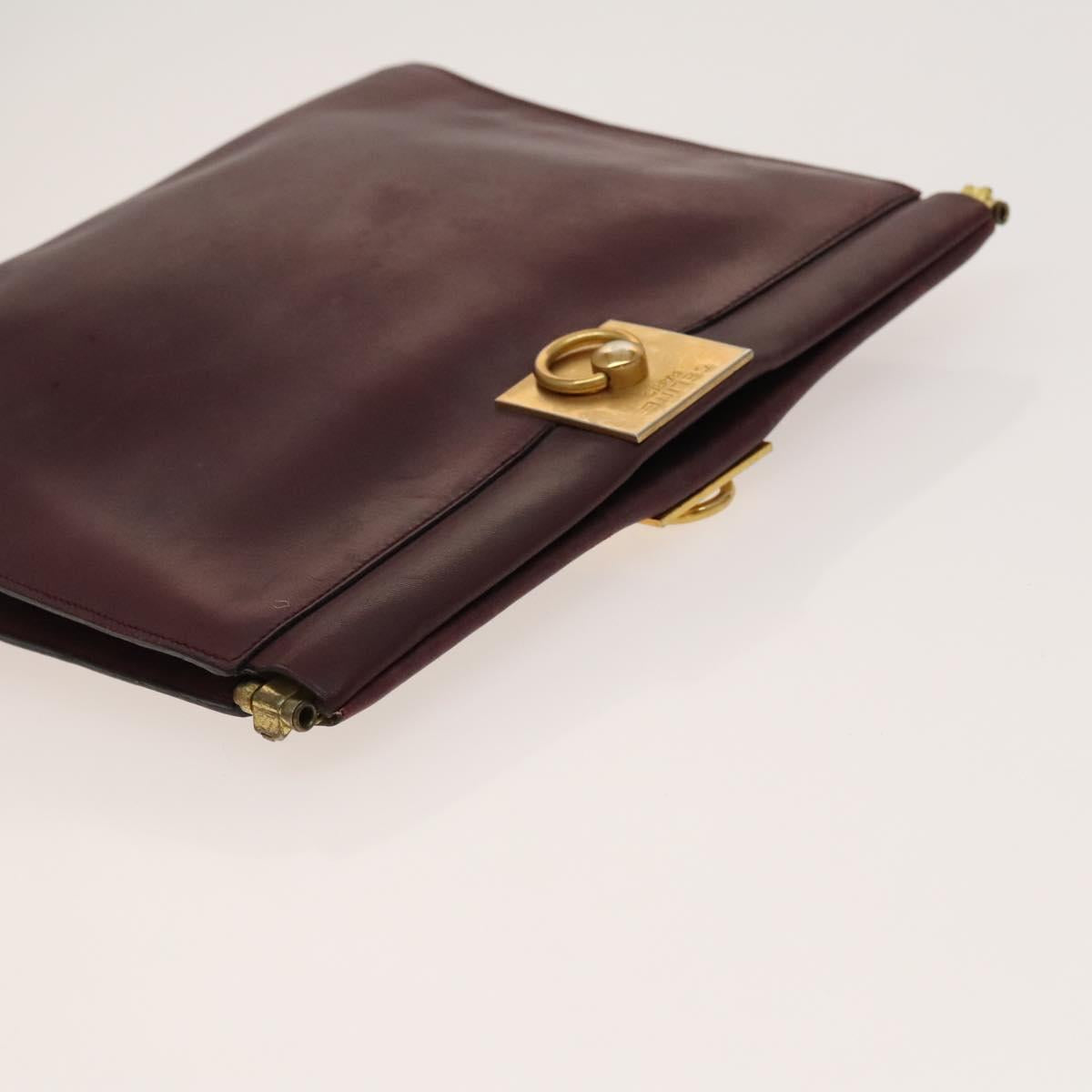 Salvatore Ferragamo Celine Macadam Canvas Bag PVC 3Set Brown Black Auth 119946