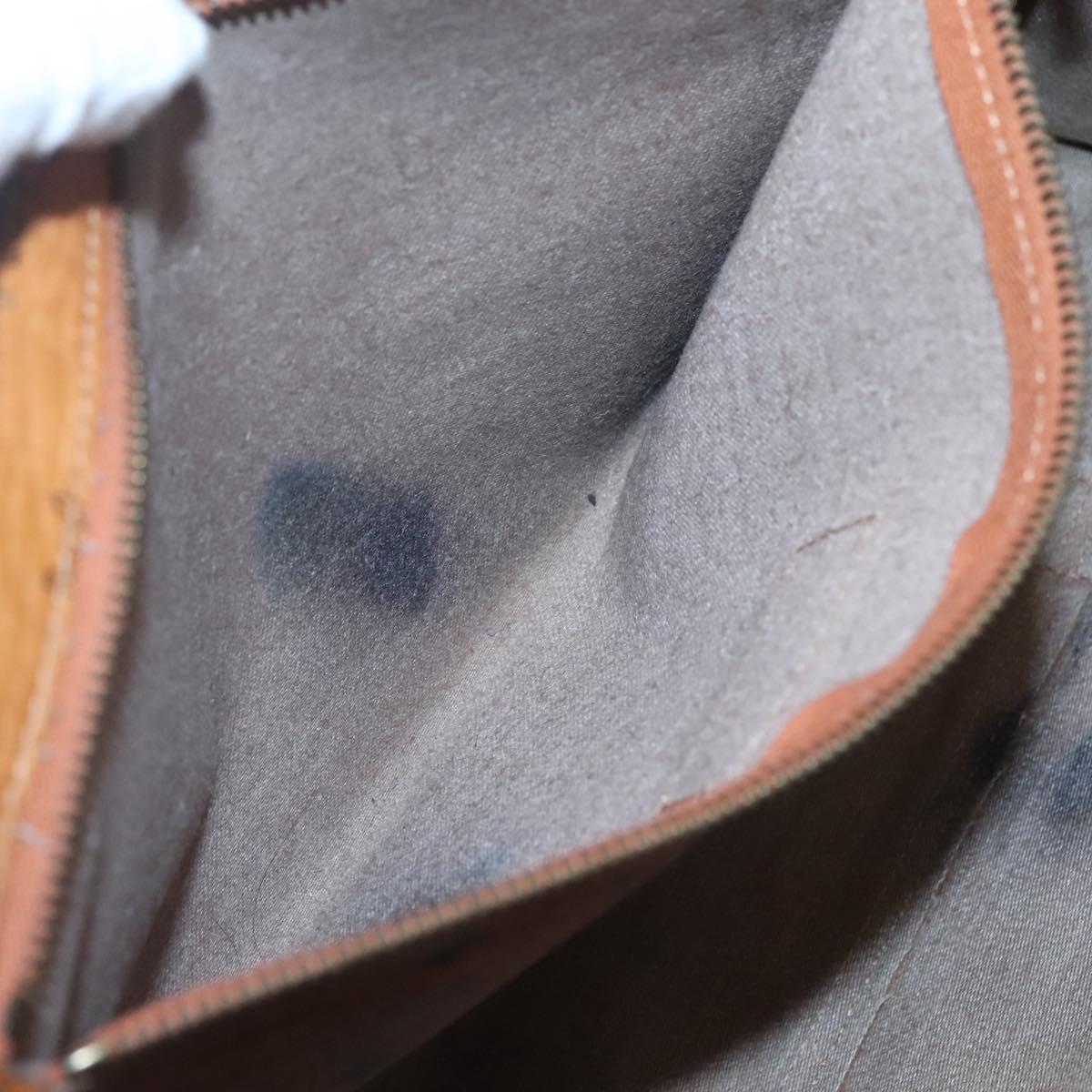 MCM Logogram Vicetos Tote Bag PVC Leather Brown Gold Auth 119981