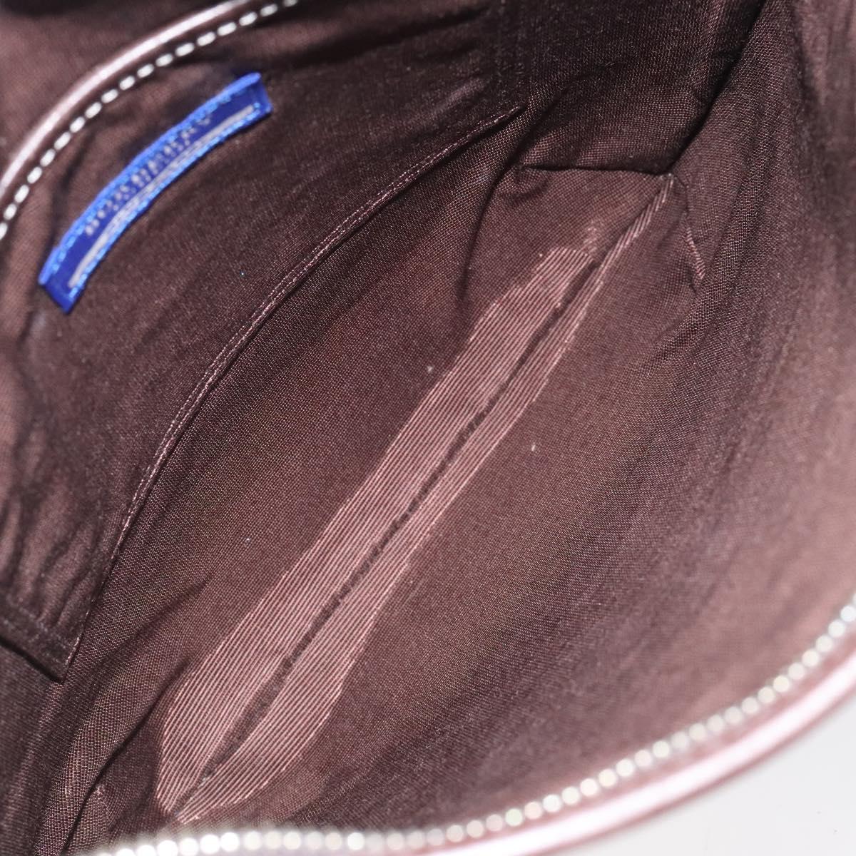 BURBERRY Nova Check Blue Label Shoulder Bag Canvas Beige Auth 119982