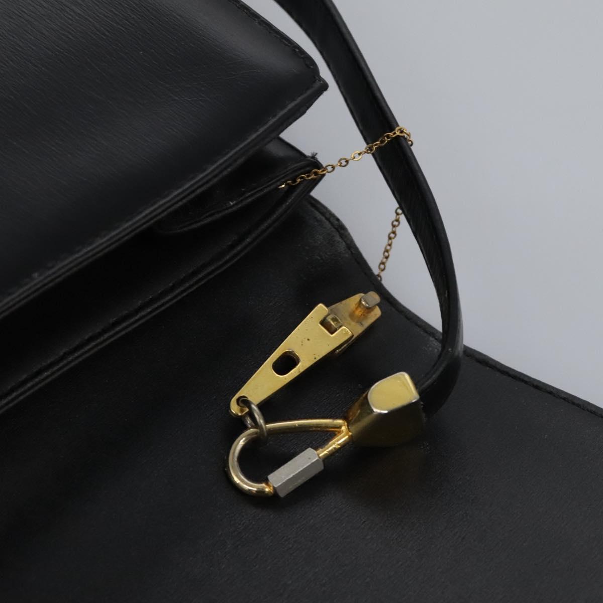 Christian Dior Shoulder Bag Calf leather Black Auth 119992