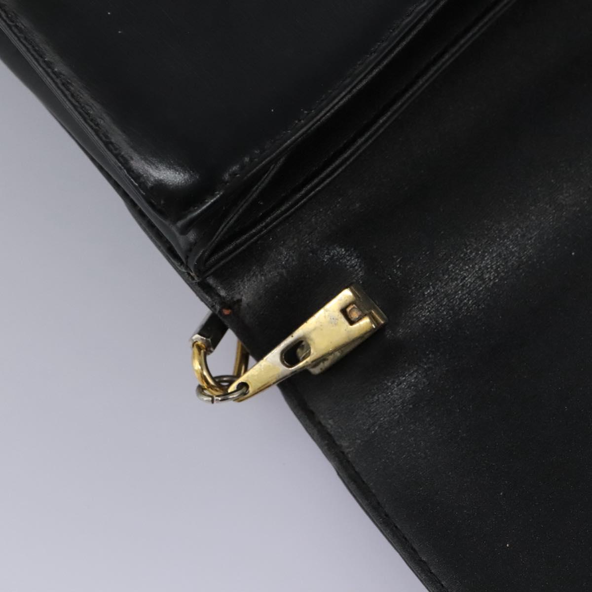 Christian Dior Shoulder Bag Calf leather Black Auth 119992