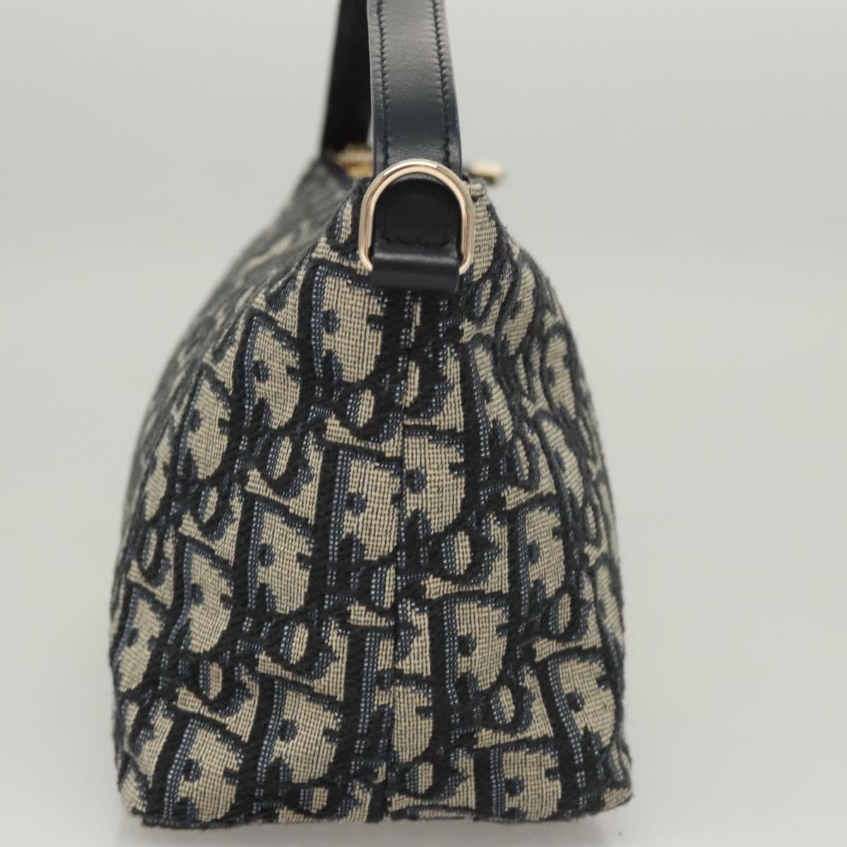 Christian Dior Trotter Canvas Accessory Pouch Navy Auth 120003