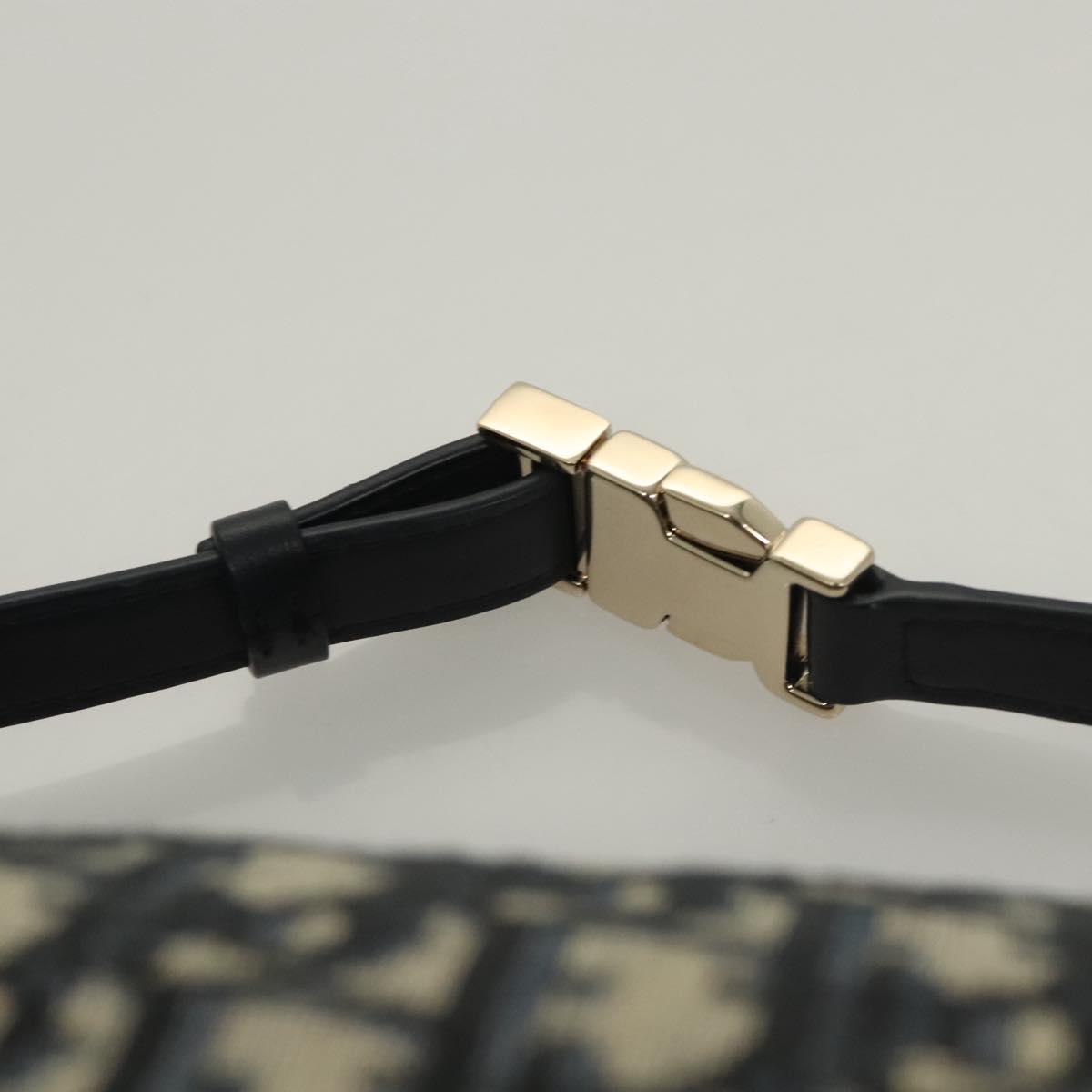 Christian Dior Trotter Canvas Accessory Pouch Navy Auth 120003