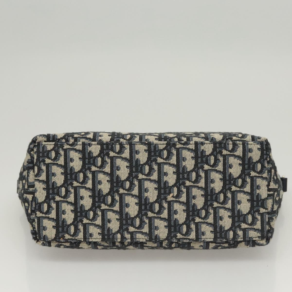 Christian Dior Trotter Canvas Accessory Pouch Navy Auth 120003