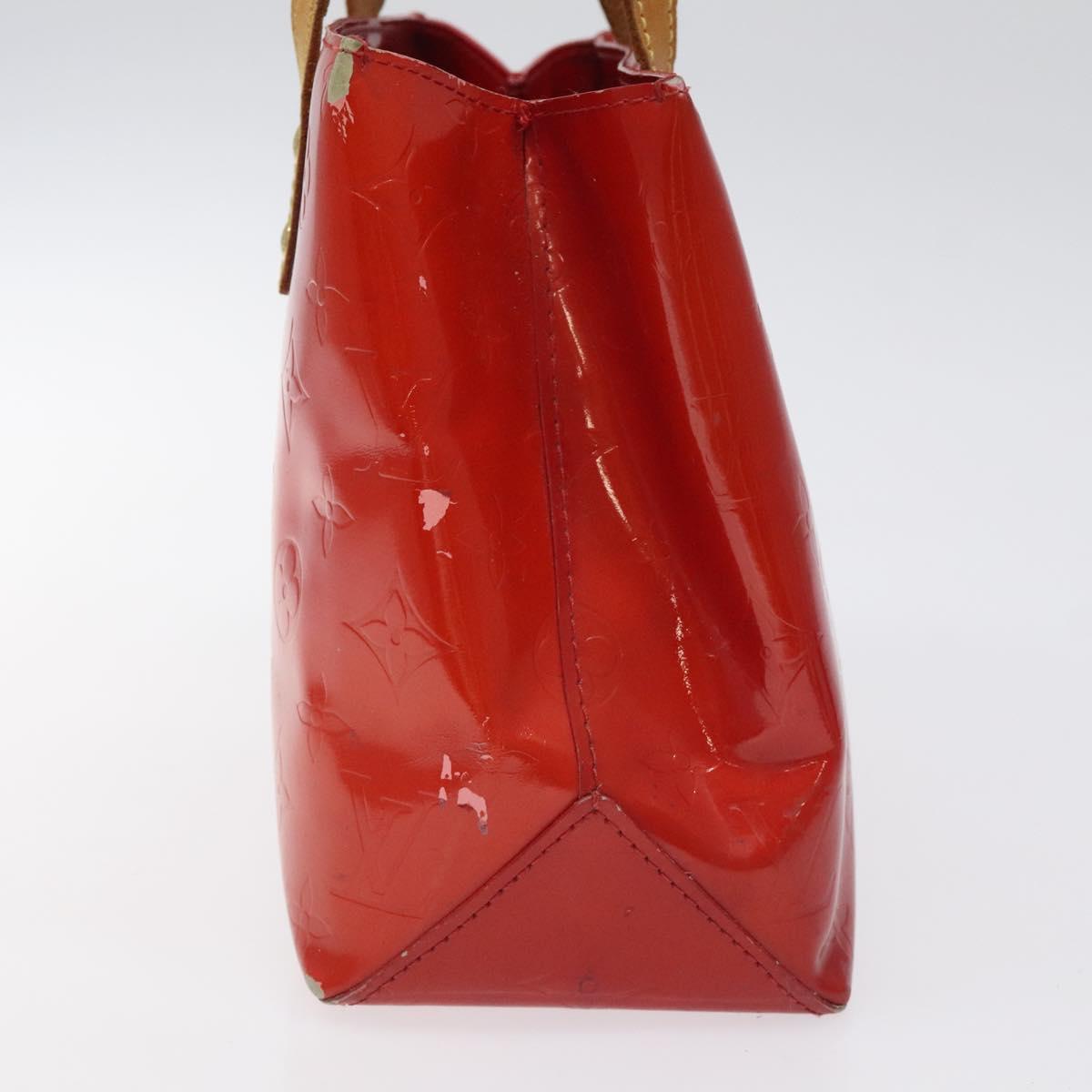 LOUIS VUITTON Monogram Vernis Reade PM Hand Bag Red Rouge M91088 LV Auth 120043