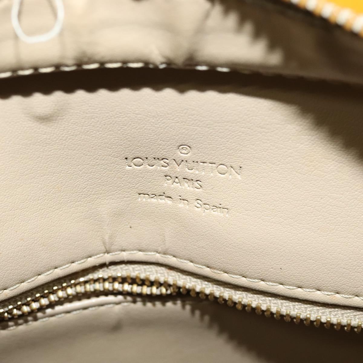 LOUIS VUITTON Monogram Vernis Houston Hand Bag Beige M91004 LV Auth 120112