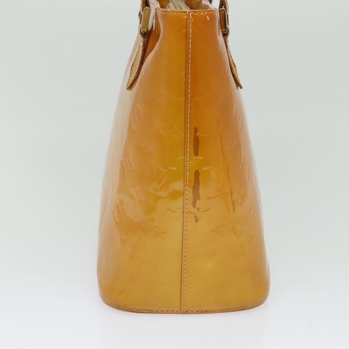 LOUIS VUITTON Monogram Vernis Houston Hand Bag Beige M91004 LV Auth 120112