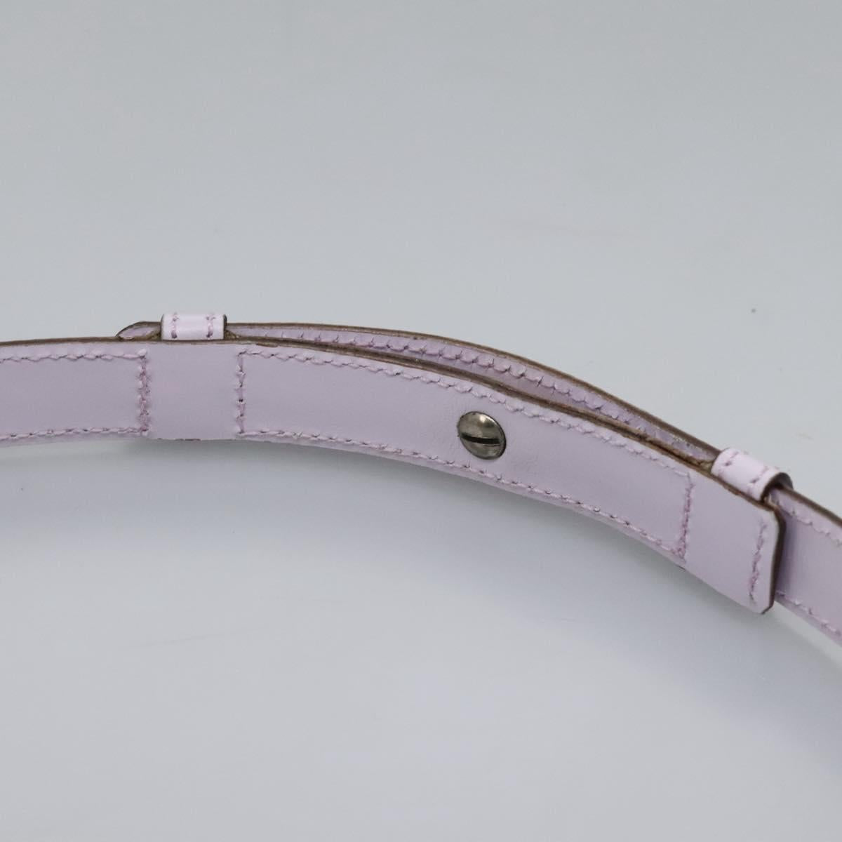 CELINE Hand Bag Leather 2way Purple Gold Auth 120119