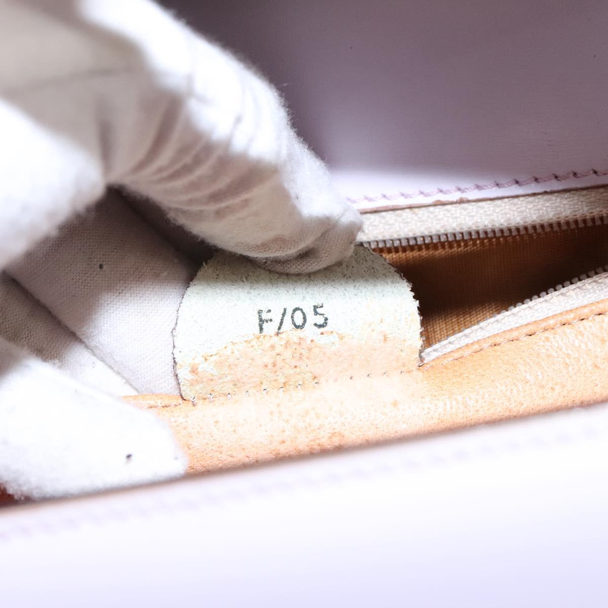 CELINE Hand Bag Leather 2way Purple Gold Auth 120119