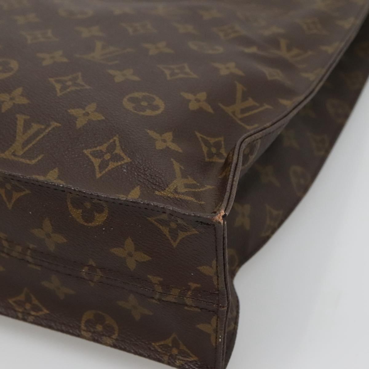 LOUIS VUITTON Monogram Sac Plat Hand Bag M51140 LV Auth 120123