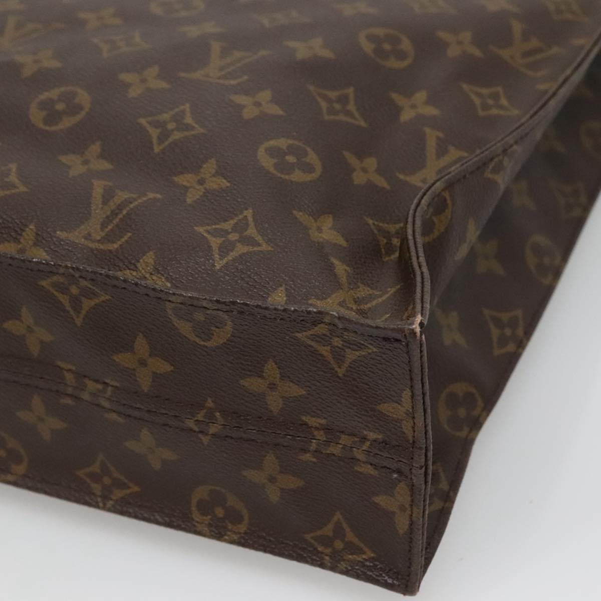 LOUIS VUITTON Monogram Sac Plat Hand Bag M51140 LV Auth 120123